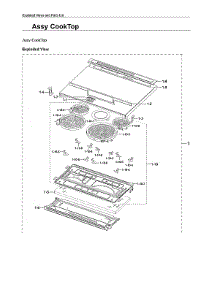 Cooktop Assy parts for Samsung Range NE63T8751SS/AA from AppliancePartsPros.com