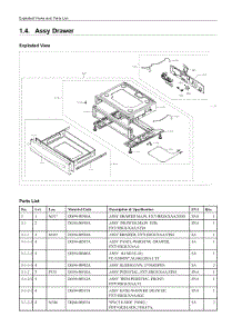 1.4. Assy Drawer parts for Samsung Range NX58H5650WS/AC from AppliancePartsPros.com