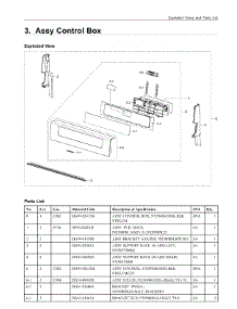 3. Assy Control Box parts for Samsung Range NX58M6630SG/AA from AppliancePartsPros.com