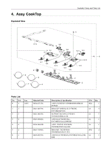 4. Assy Cooktop parts for Samsung Range NX58M6630SG/AA from AppliancePartsPros.com