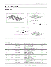 6. Accessory parts for Samsung Range NX58M6630SS/AA from AppliancePartsPros.com
