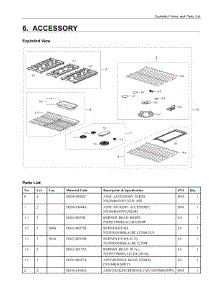 6. Accessory parts for Samsung Range NX58M6650WG/AA from AppliancePartsPros.com