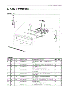 3. Assy Control Box parts for Samsung Range NX58M6650WG/AA from AppliancePartsPros.com