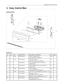 3. Assy Control Box parts for Samsung Range NX58M6650WS/AA from AppliancePartsPros.com