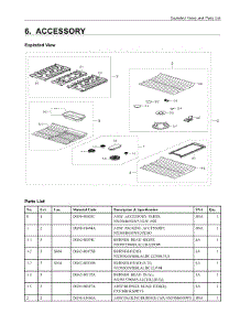 6. Accessory parts for Samsung Range NX58M6650WS/AA from AppliancePartsPros.com