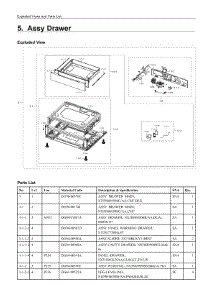 5. Assy Drawer parts for Samsung Range NX58M6850SG/AA from AppliancePartsPros.com