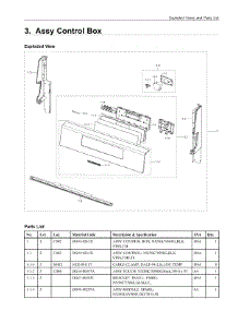 3. Assy Control Box parts for Samsung Range NX58M6850SG/AA from AppliancePartsPros.com