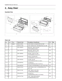 2. Assy Door parts for Samsung Range NX58M6850SG/AA from AppliancePartsPros.com
