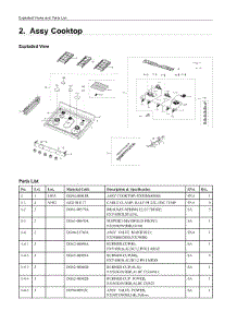 2. Assy Cooktop parts for Samsung Range NX58M6850SS/AA from AppliancePartsPros.com