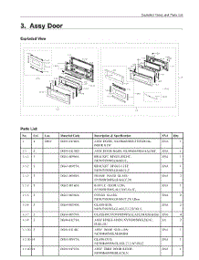3. Assy Door parts for Samsung Range NX58M6850SS/AA from AppliancePartsPros.com