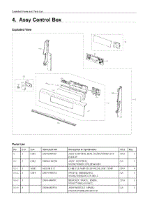 4. Assy Control Box parts for Samsung Range NX58M6850SS/AA from AppliancePartsPros.com
