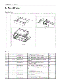 5. Assy Drawer parts for Samsung Range NX58M6850SS/AA from AppliancePartsPros.com