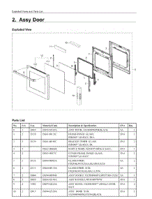 2. Assy Door parts for Samsung Range NX58M9960PM/AA from AppliancePartsPros.com