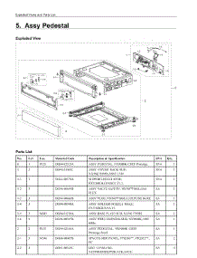 5. Assy Pedestal parts for Samsung Range NX58M9960PM/AA from AppliancePartsPros.com