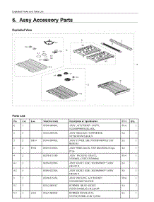 6. Assy Accessory Parts parts for Samsung Range NX58M9960PM/AA from AppliancePartsPros.com