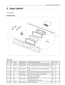 3. Assy Control parts for Samsung Range NX58N9420SG/AA from AppliancePartsPros.com
