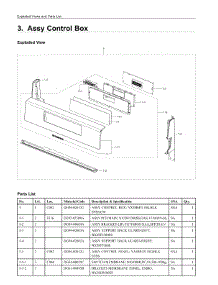 3. Assy Control Box parts for Samsung Range NX58R4311SG/AA from AppliancePartsPros.com