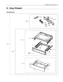 5. Assy Drawer parts for Samsung Range NX58R4311SG/AA from AppliancePartsPros.com