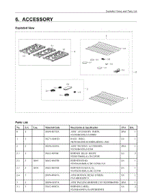 6. Accessory parts for Samsung Range NX58R6631SG/AA from AppliancePartsPros.com
