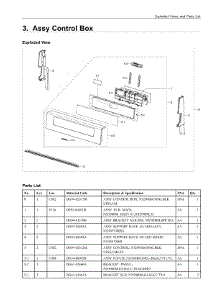 3. Assy Control Box parts for Samsung Range NX58R6631SG/AA from AppliancePartsPros.com