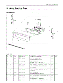 3. Assy Control Box parts for Samsung Range NX58R6631SS/AA from AppliancePartsPros.com