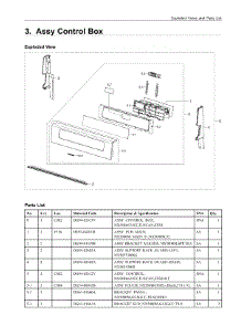 3. Assy Control Box parts for Samsung Range NX58R6631ST/AA from AppliancePartsPros.com