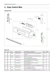 3. Assy Control Box parts for Samsung Range NX58T5601SB/AA from AppliancePartsPros.com