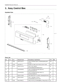 3. Assy Control Box parts for Samsung Range NX58T5601SW/AA from AppliancePartsPros.com