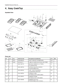 4. Assy Cooktop parts for Samsung Range NX58T7511SS/AA from AppliancePartsPros.com