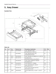 5. Assy Drawer parts for Samsung Range NX58T7511SS/AA from AppliancePartsPros.com