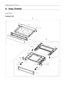 6. Assy Drawer parts for Samsung Range NX60A6111SW/AA from AppliancePartsPros.com