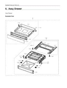 6. Assy Drawer parts for Samsung Range NX60A6311SG/AA from AppliancePartsPros.com