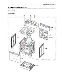 Main Unit Assy parts for Samsung Range NX60A6311SS/AA from AppliancePartsPros.com