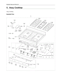 Cooktop Assembly parts for Samsung Range NX60A6511SW from AppliancePartsPros.com