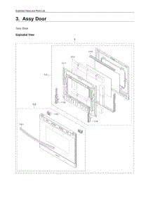 Door Assembly parts for Samsung Range NX60A6511SW from AppliancePartsPros.com