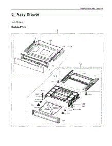 6. Assy Drawer parts for Samsung Range NX60A6511SW/AA from AppliancePartsPros.com