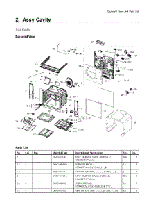 2. Assy Cavity parts for Samsung Range NX60A6711ST/AA from AppliancePartsPros.com