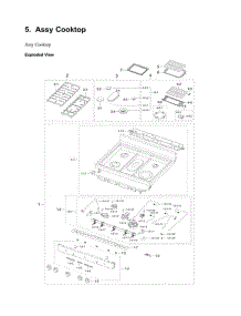 Cooktop Assembly parts for Samsung Range NX60A6751SG from AppliancePartsPros.com