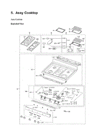 Cooktop Assy parts for Samsung Range NX60A6751SG/AA from AppliancePartsPros.com