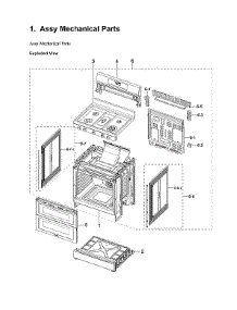 Mechanical Parts Assy parts for Samsung Range NX60A6751SG/AA from AppliancePartsPros.com