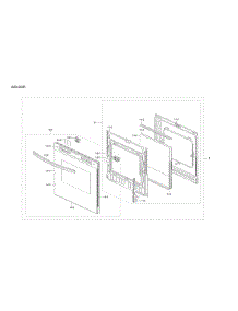 Door Assy parts for Samsung Range NX60T8111SS/AA from AppliancePartsPros.com