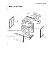 Main Assy parts for Samsung Range NX60T8511SS/AA from AppliancePartsPros.com