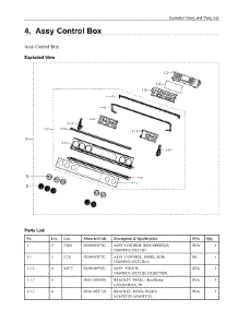 4. Assy Control Box parts for Samsung Range NX60T8511ST/AA from AppliancePartsPros.com