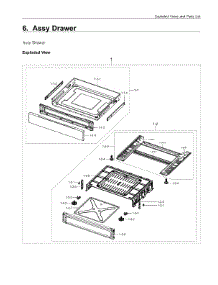 6. Assy Drawer parts for Samsung Range NX60T8511ST/AA from AppliancePartsPros.com