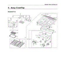 Cooktop Assy parts for Samsung Range NX60T8711SS/AA from AppliancePartsPros.com