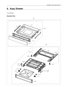 6. Assy Drawer parts for Samsung Range NX60T8711ST/AA from AppliancePartsPros.com