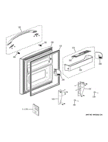 Freezer Door parts for Samsung Refrigerator PFSF6PKXGBB from AppliancePartsPros.com