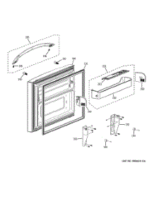 Freezer Door parts for Samsung Refrigerator PFSS6PKXESS from AppliancePartsPros.com