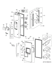 Fresh Food Door parts for Samsung Refrigerator PFSS6SMXESS from AppliancePartsPros.com