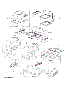 Fresh Food Shelves parts for Samsung Refrigerator PFSS9PKYBSS from AppliancePartsPros.com